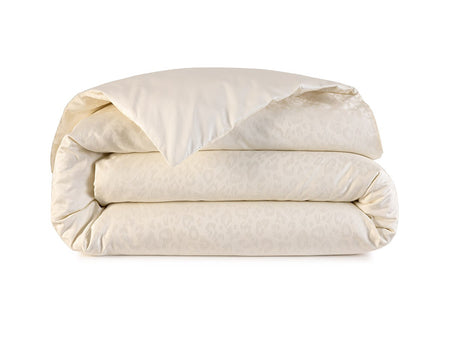 Housse de couette Satin de coton damassé - LEOPARD Ivoire