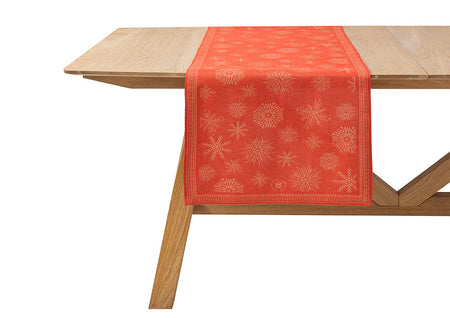 Chemin de table Coton Jacquard - CIEL ETOILE Rouge