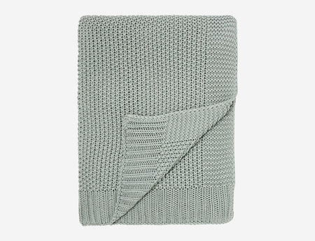 Plaid Coton - DANAE Vert gris