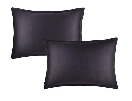 Taie d'oreiller Satin de coton - LATTICE CARBON