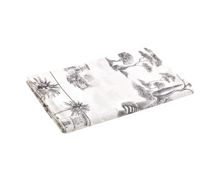 Drap plat Percale de coton - PROMENADE Graphite