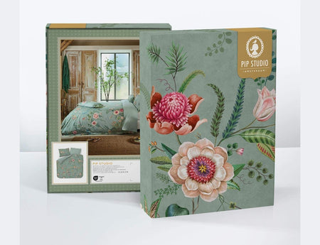 Housse de couette Percale de coton - EVERBLOOM Vert