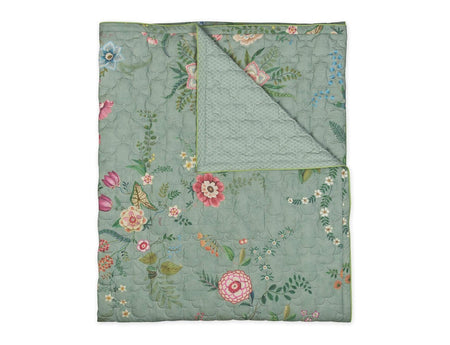 Jeté de lit Percale de coton - EVERBLOOM Vert