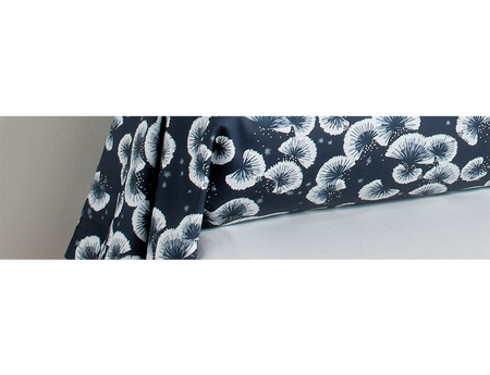 Taie de traversin Satin de coton -  FLOREA Bleu Céleste