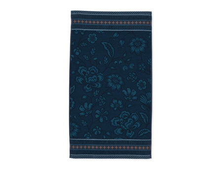 Serviette de toilette Coton - JASMIN JACQUARD Bleu foncé