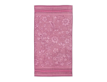 Serviette de toilette Coton - JASMIN JACQUARD Rose clair