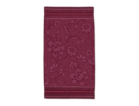 Serviette de toilette Coton - JASMIN JACQUARD Rose foncé