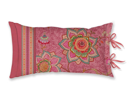 Coussin Percale de coton - MUMBAI EVENING Rose foncé