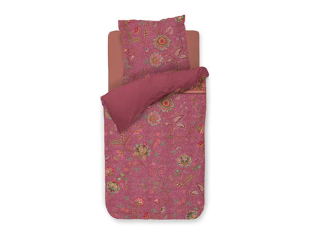 Housse de couette Percale de coton - MUMBAI EVENING Rose foncé