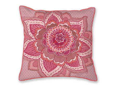 Coussin Percale de coton - MUMBAI NIGHT Rose