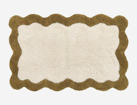 Tapis de bain Coton - NAHIA Ecru / Bronze
