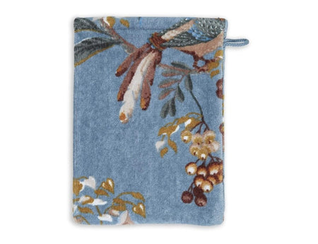 Gant de toilette Coton - SECRET GARDEN Bleu