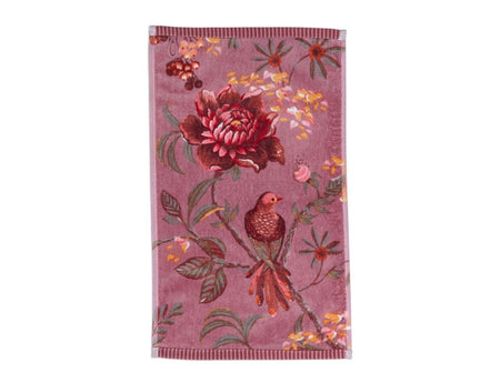 Serviette invité Coton - SECRET GARDEN Mauve