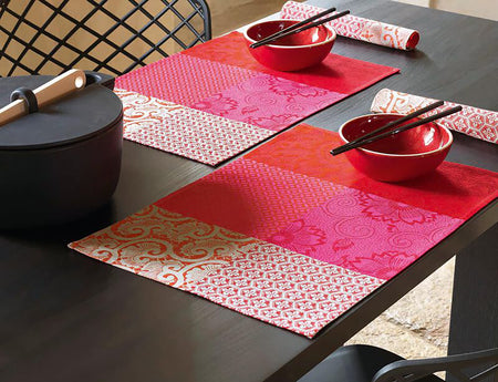 Set de table - Fleurs de Kyoto Cerise