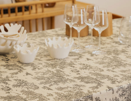 Nappe Coton enduit - PASTORALE Caviar