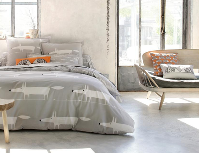 MR FOX Gris - Percale de coton