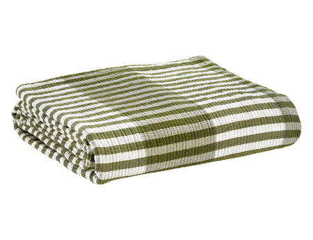 Jeté de lit Coton jacquard  - CALISTA Olive