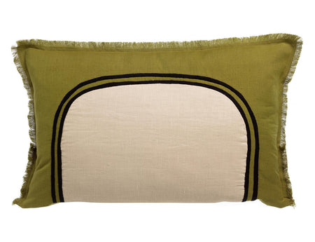 Coussin Coton Lin - LALY Bicolore Cèdre
