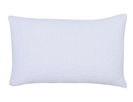 Coussin Nid d'abeille coton recyclé - MAIA Blanc