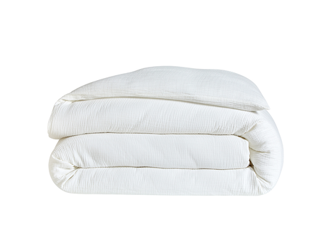 Housse de couette Gaze de coton - COSY Craie