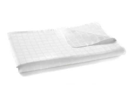 Drap plat Satin jacquard - PALACE Blanc