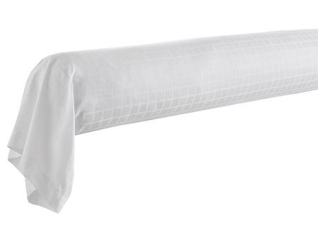 Taie de traversin Satin jacquard - PALACE Blanc