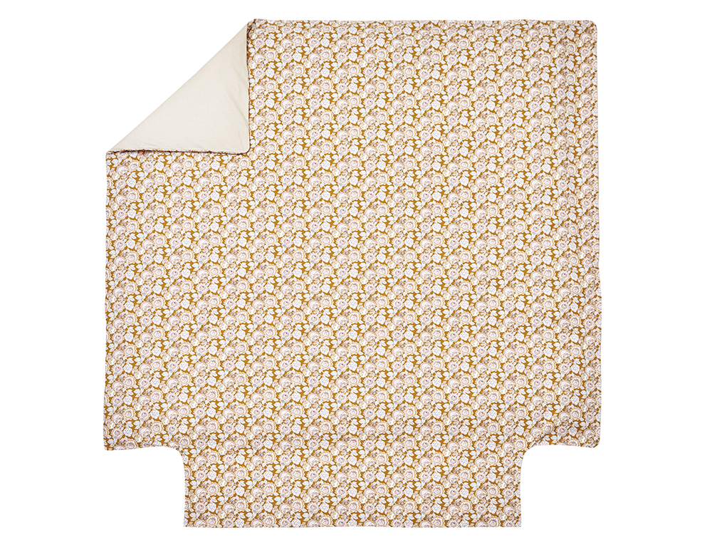 Soleil D'Ocre Housse De Couette 140x200 Cm + Taie D'Oreiller - Parure Coton Ethnique Blanc Et Vert